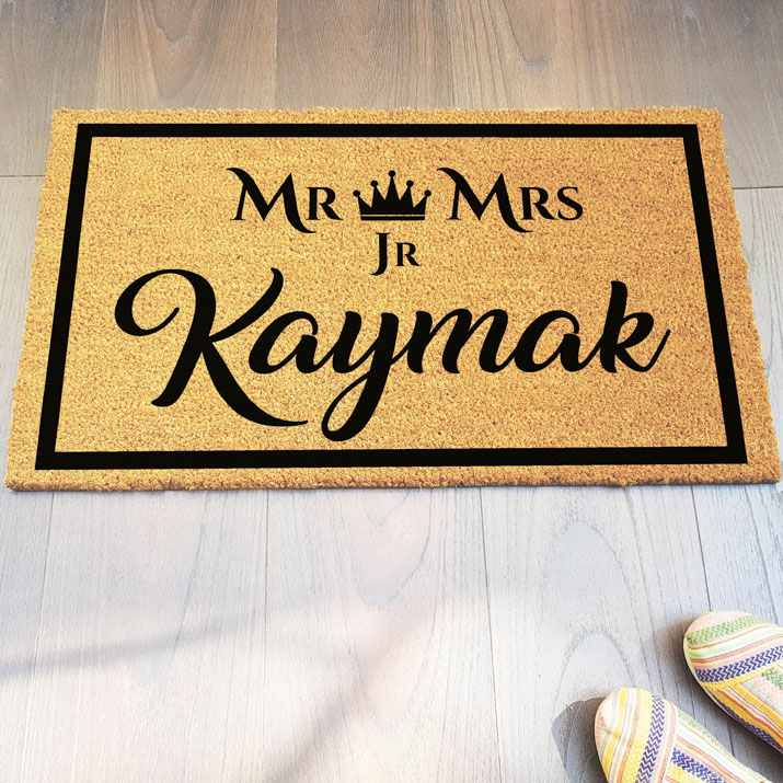 Çerçeve Mr Mrs Jr Kapı Paspası