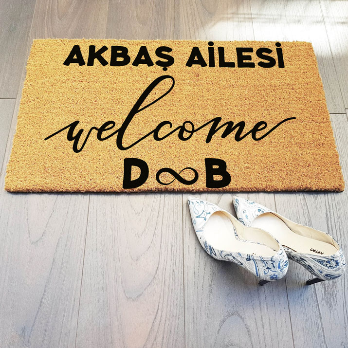 Welcome Harfli Kapı Paspası